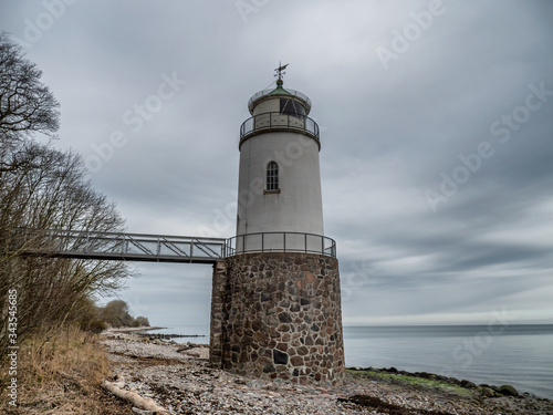 Taksensand lighthouse on the island of Als in Denmark © Frankix