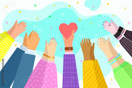 Concept of charity and donation. Give and share your love to people.