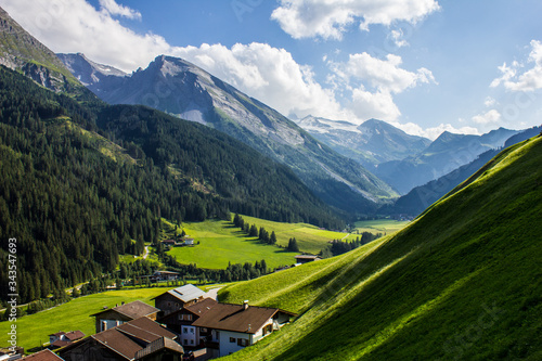 View of Tux Valley with Hintertux Glacier in the Background