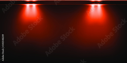 Background with glowing red Lights. Beautiful banner design with glowing glittering lights