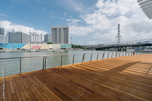 city skyline in singapore