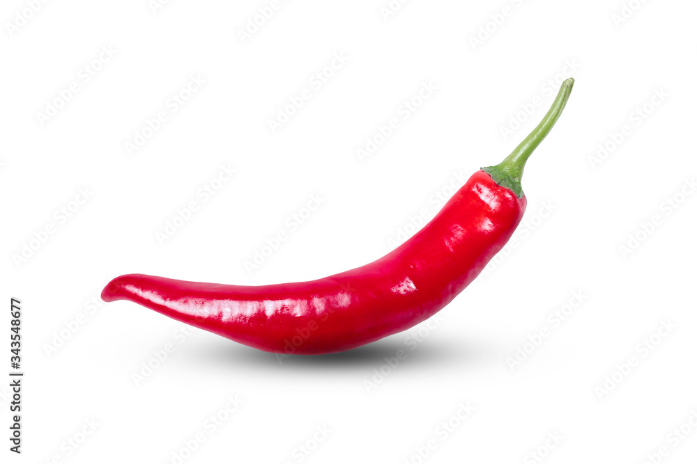 Red peppers isolated on a white background.