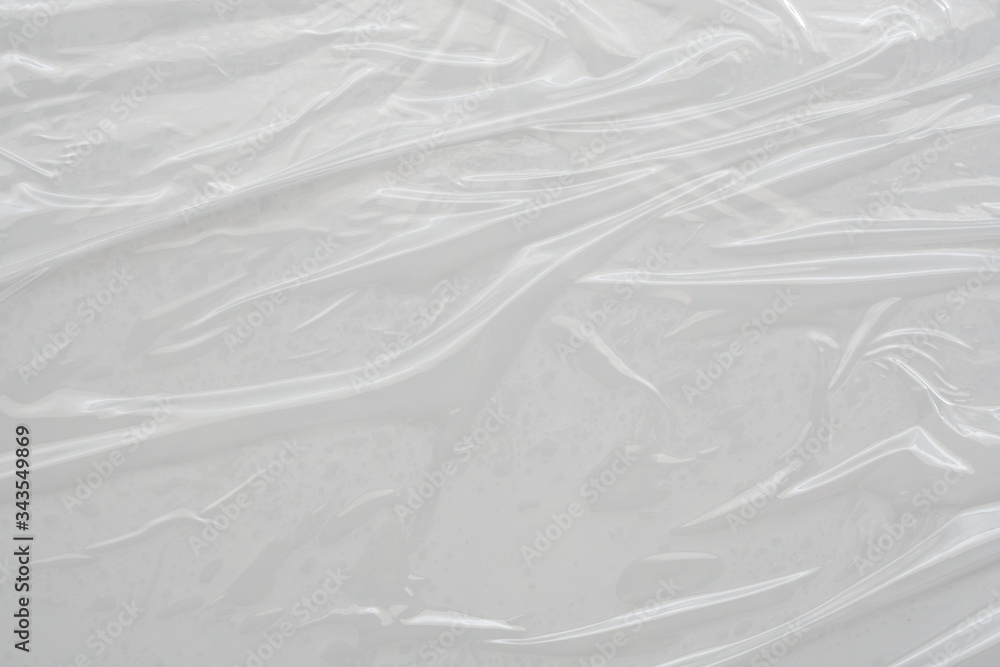 White plastic film wrap texture background - obrazy, fototapety, plakaty 