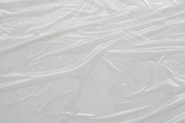 White plastic film wrap texture background