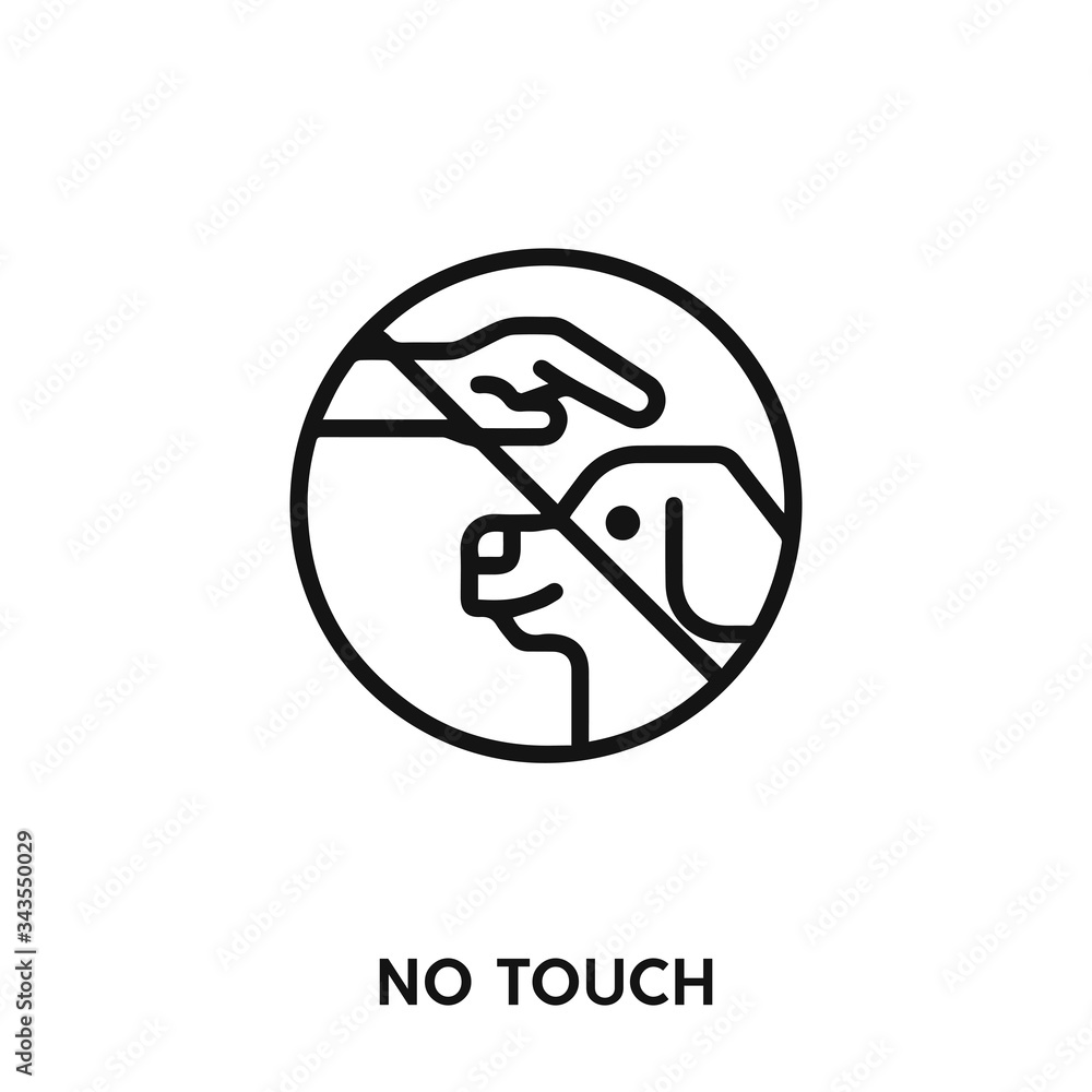 Obraz premium no touch icon vector. no touch sign symbol