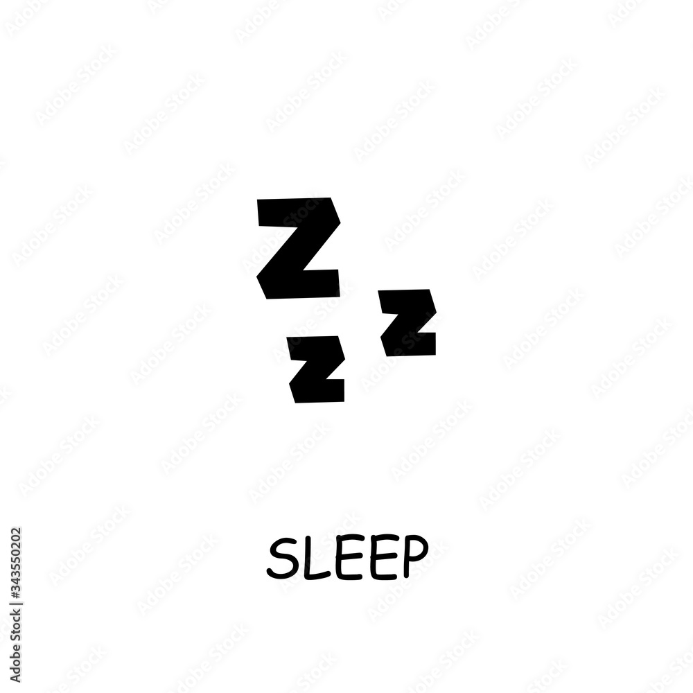 Sleep flat vector icon Sleep flat vector icon