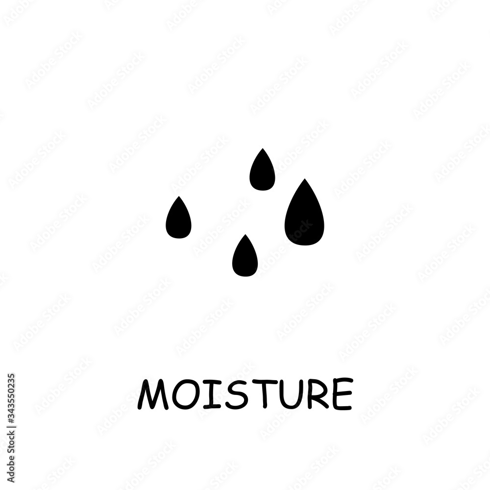 Moisture flat vector icon Moisture flat vector icon