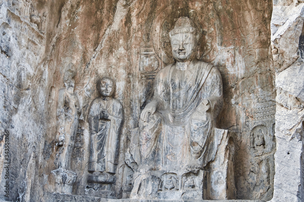 The Longmen Grottoes in Luoyang, Henan province, China