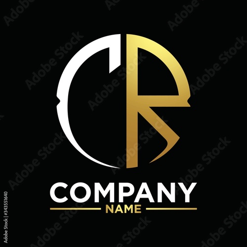 CR initials circle logo monogram designs modern templates luxurious .