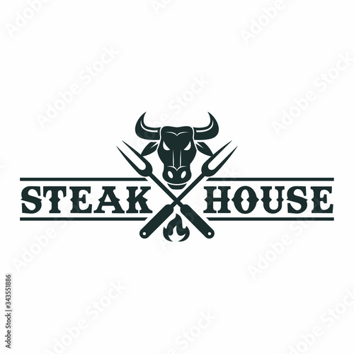 Steak House Restaurant Logo