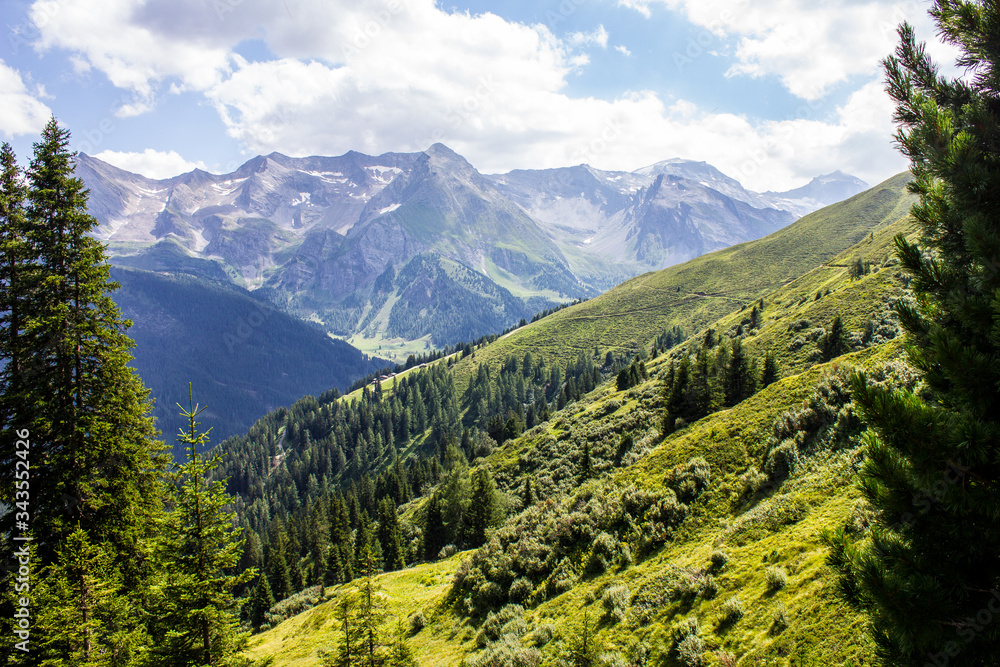 View of Mountains above Hintertux in Tyrol, Austria