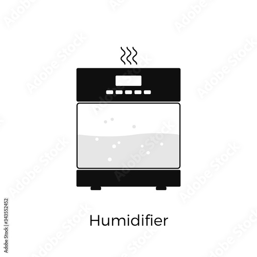 Humidifier simple icon. House appliance. Vector illustration isolated on white background