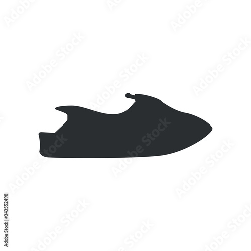 Water bike. Sammer extreme vacation. Vector isolated on white background