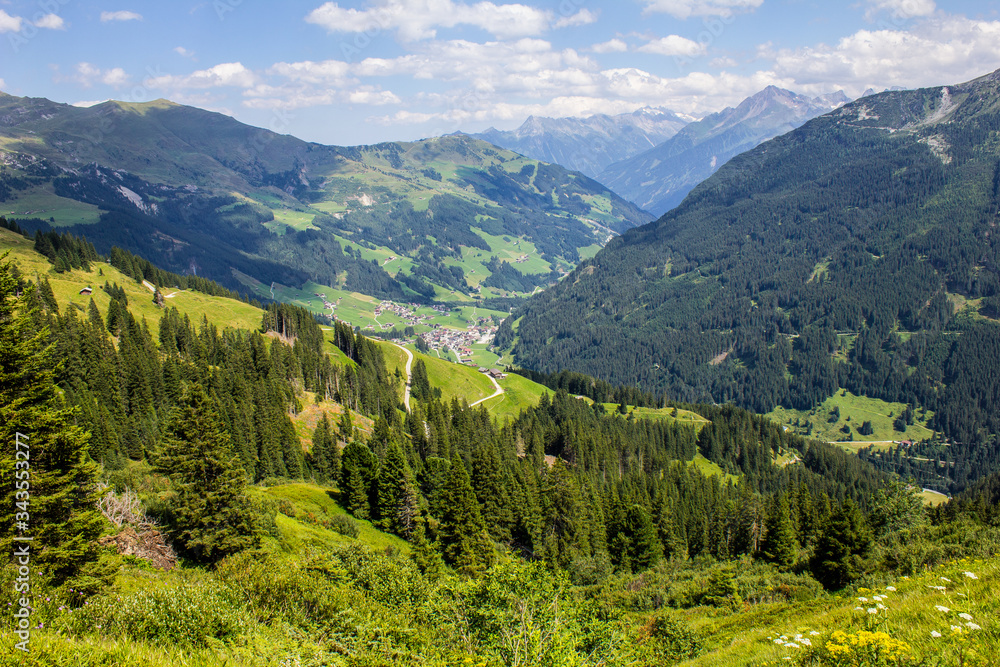 View of the Tux Valley, Tyrol, Austria