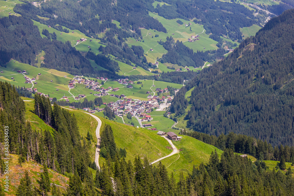 View of Tux Valley, Tyrol, Austria