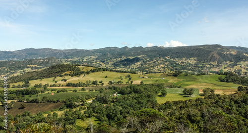Panoramic view of the mountains and the Andes, province of Cundinamarca. Colombia
