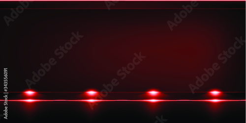 Background with glowing red Lights. Beautiful banner design with glowing glittering lights  photo