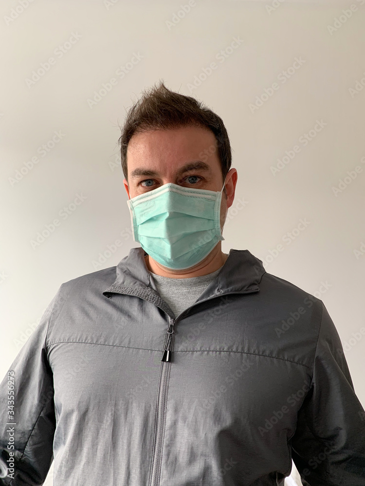 young man with mask. Covid-19