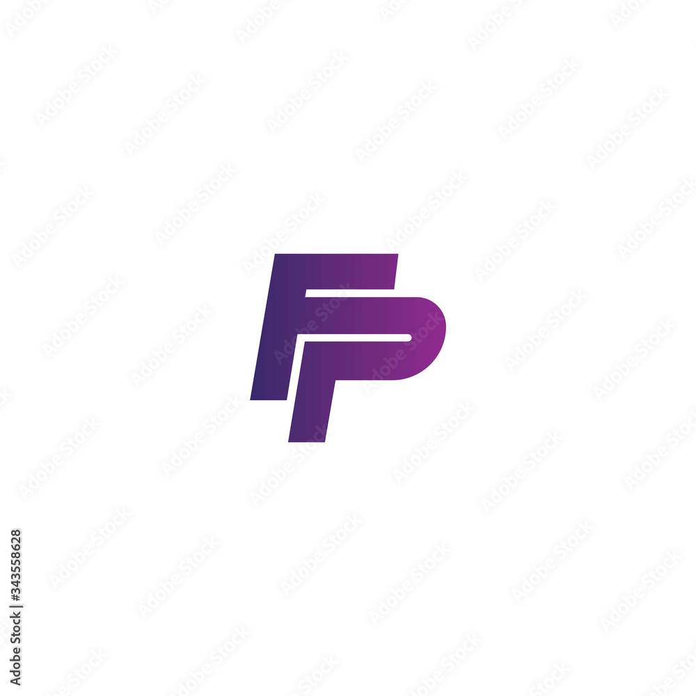 Initial letter fp logo or pf logo vector design templates Stock Vector ...