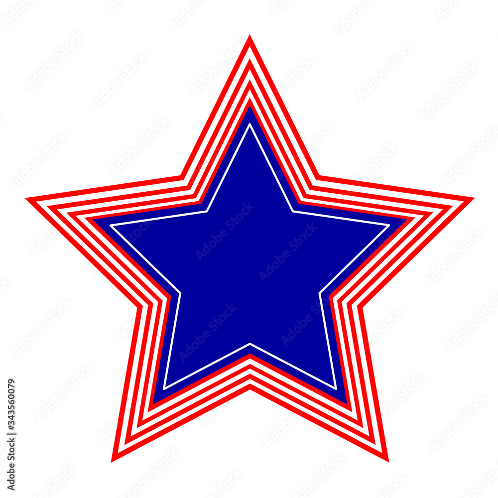 American star symbol emblem badge icon isolated American star symbol emblem badge icon isolated