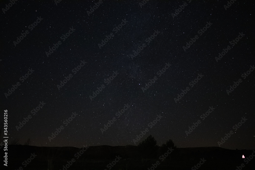 Beautiful starry sky on a cloudless night