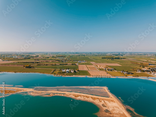 Wallpaper Mural Aerial drone shot at the recreational Lingemeer, Gelderland, the Netherlands Torontodigital.ca