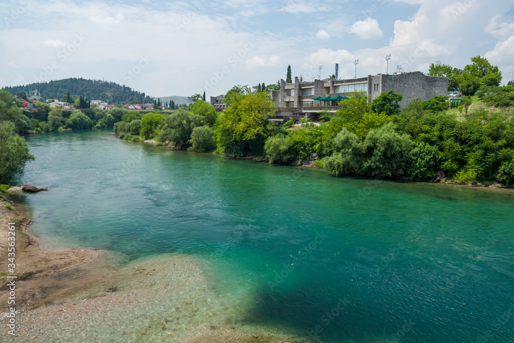 Fototapeta premium Mountain river creek landscape in Montenegro 