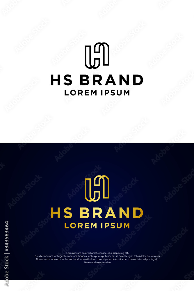 Obraz premium SH or HS letter logo vector design EPS 10