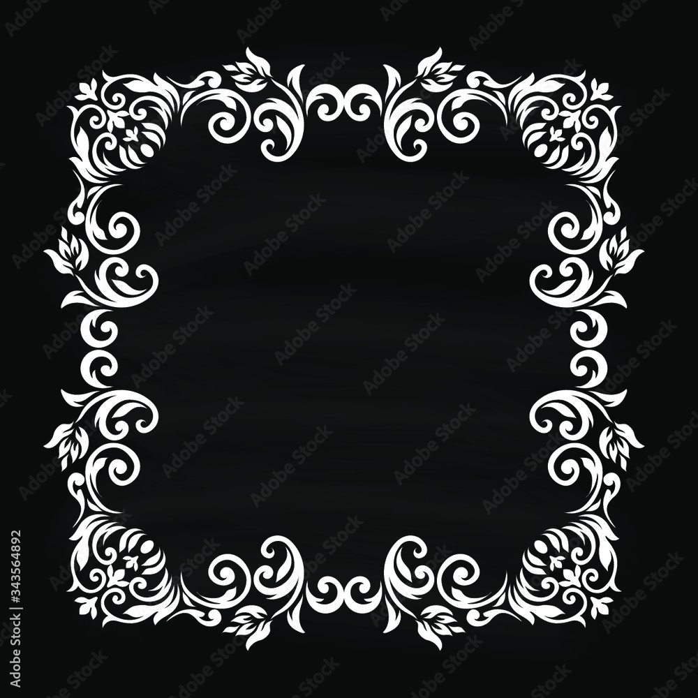 Damask pattern vector element. Classic luxury old-fashioned ornament grunge background. Royal victorian texture for wallpaper, textile, fabric, wrapping. Exquisite floral baroque patterns.