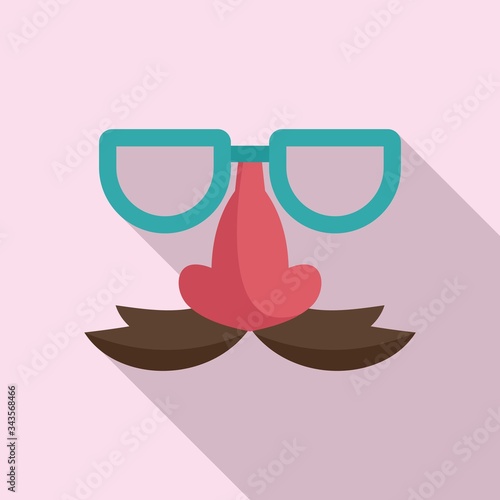 Schilderij op canvas Glasses and nose with mustache icon