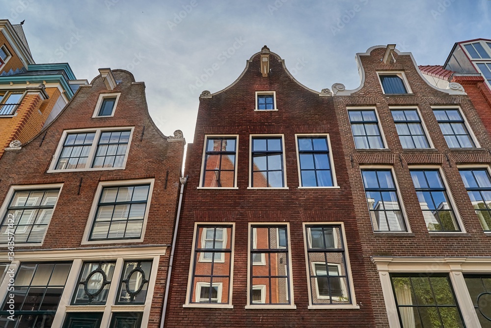 Typical architecture of houses in Amsterdam