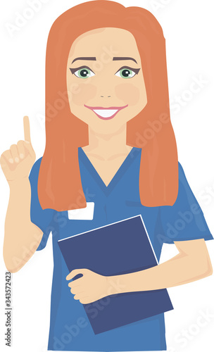 female doctor nurse with red hair