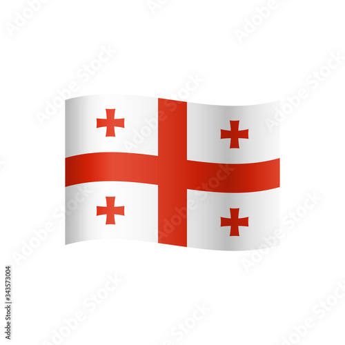 Flag of Georgia, Vector illustration.