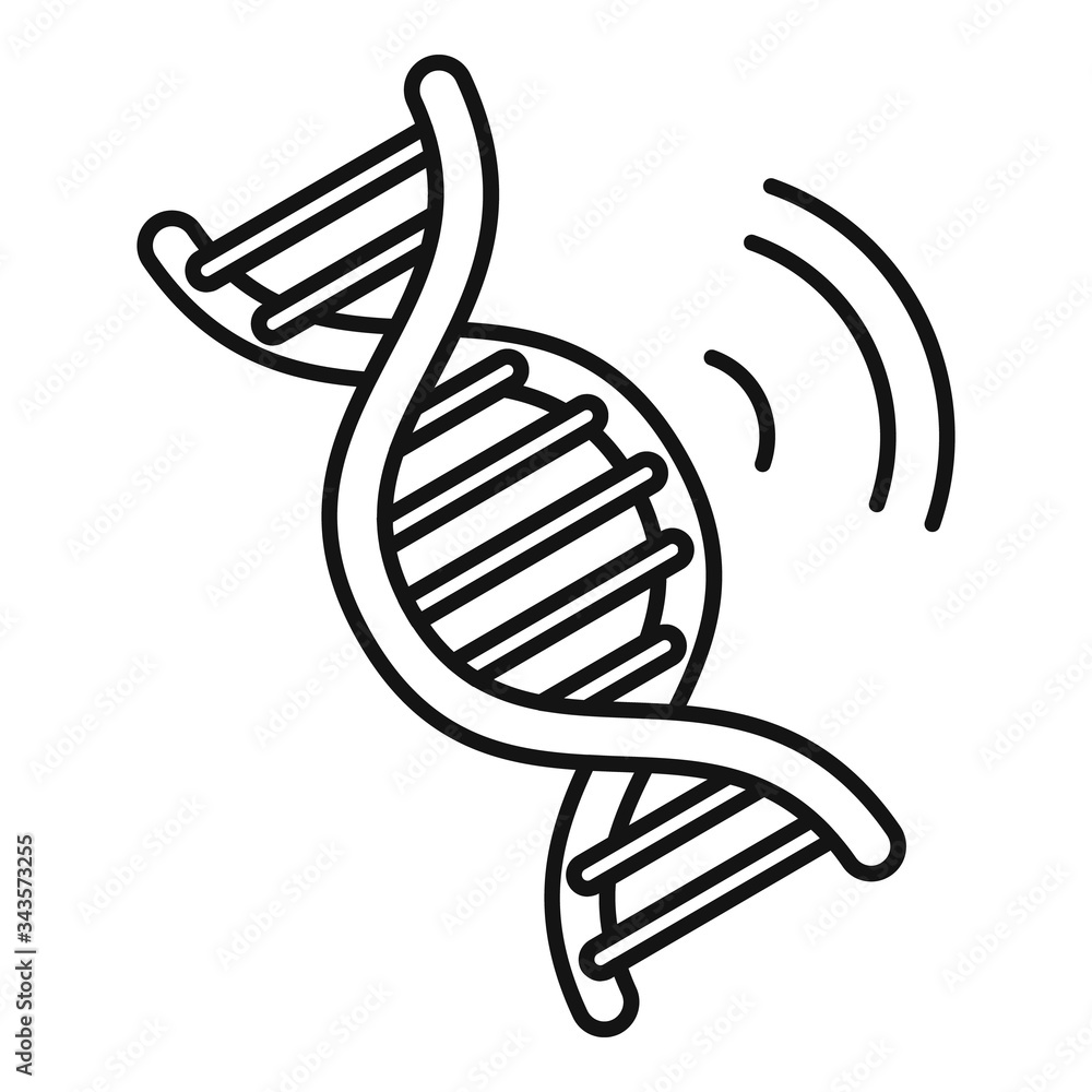 Dna authentication icon. Outline dna authentication vector icon for web design isolated on white background Dna authentication icon. Outline dna authentication vector icon for web design isolated on white background