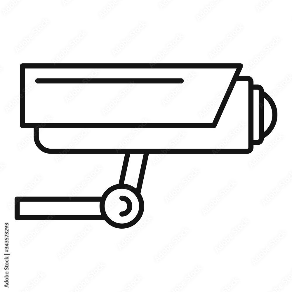 Security camera icon. Outline security camera vector icon for web design isolated on white background Security camera icon. Outline security camera vector icon for web design isolated on white background