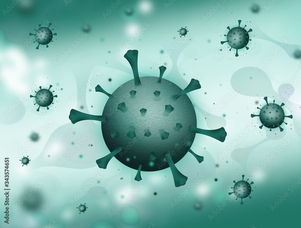 virus cell neon background virus cell neon background
