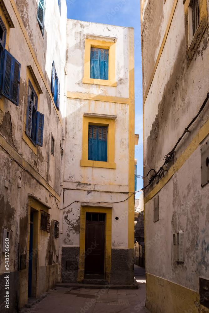 Street in medina of Essaouira, Morocco