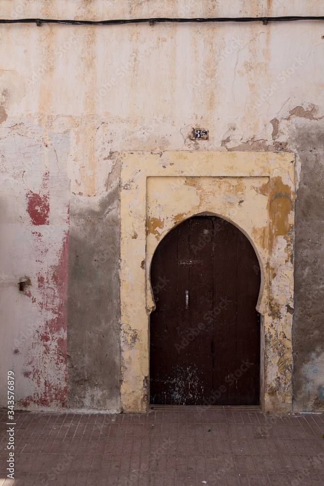 Traditional gate with an arc, Essaouira, Morocco