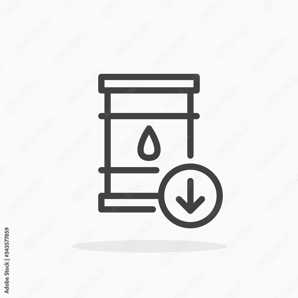 Oil crash icon in line style. Editable stroke. Oil crash icon in line style. Editable stroke.