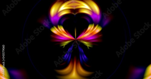 Artistic colorful, multicolor fractal abstract futuristic motion footage, modern music psychedelic background, beauty colorful animation