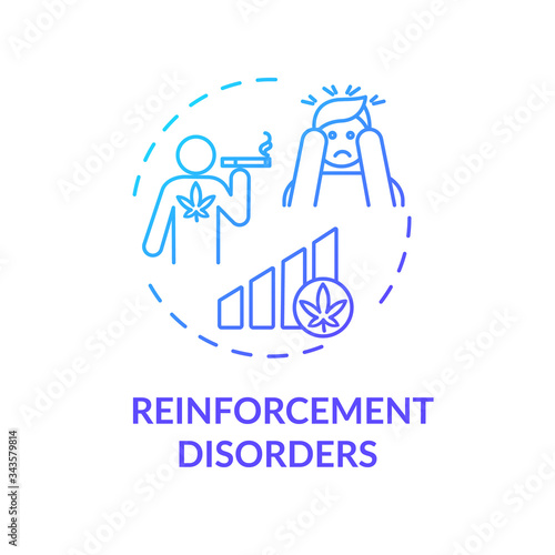 Reinforcement disorders concept icon