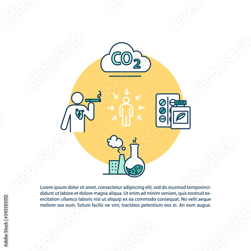 Environment and lifestyle diseases concept icon with text