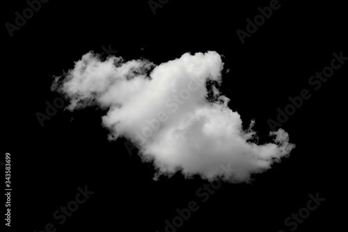 Single cloud isolated on black
