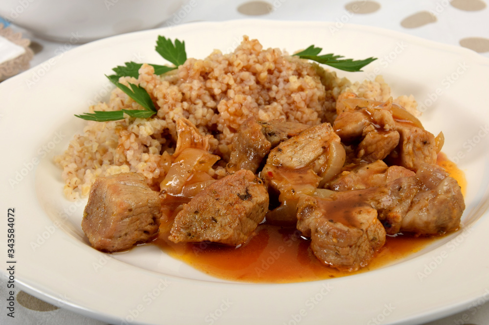 beef stew with onions and barley