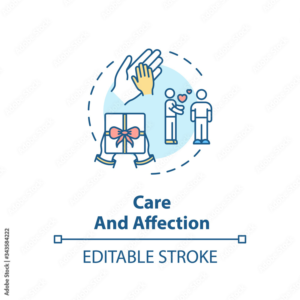Naklejka premium Care and affection concept icon