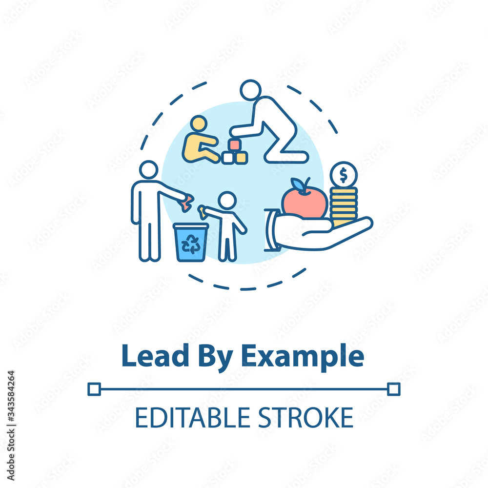 Lead by example concept icon Lead by example concept icon