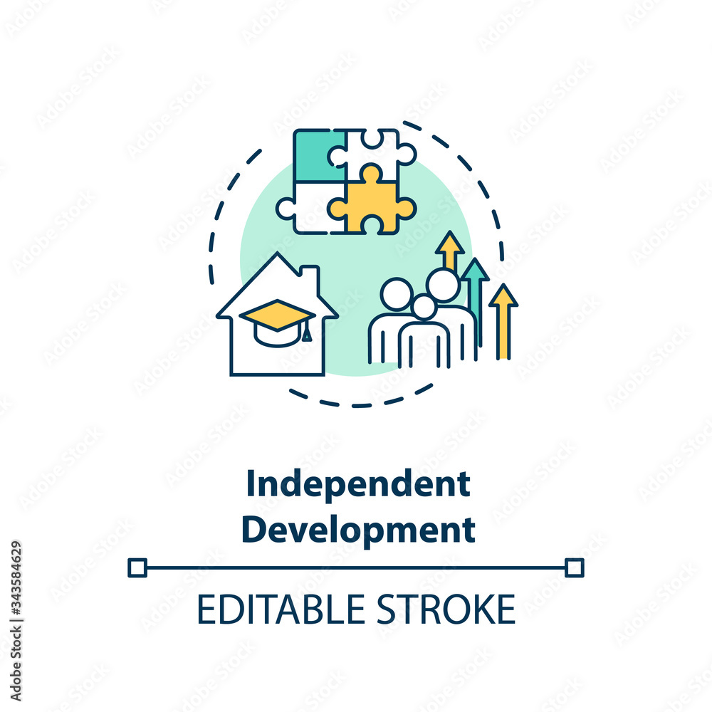 Independent development concept icon