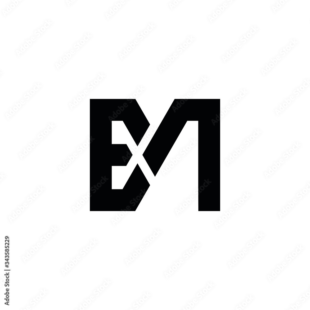 EM E M letter logo design icone EM E M letter logo design icone