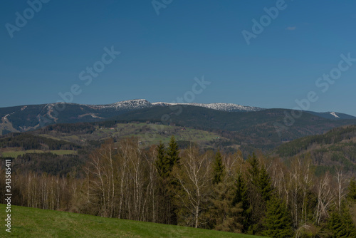 Meadows and forests near Krkonose mountains in spring nice day © luzkovyvagon.cz