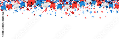 American colors small flags garland.